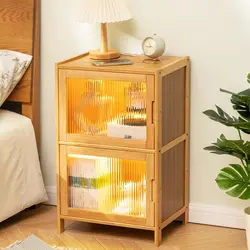 Household Bedside Table Modern Simple Storage Small Night Stand Solid Wood Bedchamber Children Large Capacity Home Furniture