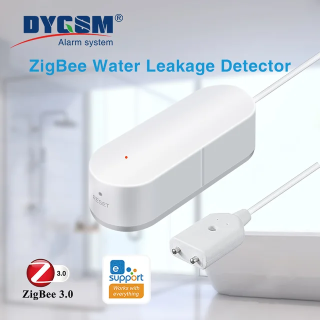 Ewelink Zigbee3.0 Alarm z czujnikiem wody Detektor wycieku wody Alarm zalania System alarmowy przepełnienia Współpracuje z bramką Zigbee