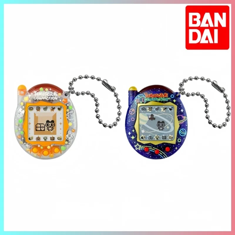 bandai-tamagotchi-connection-electronic-pet-machine-neon-planet-interactive-retro-game-toy-with-keychain