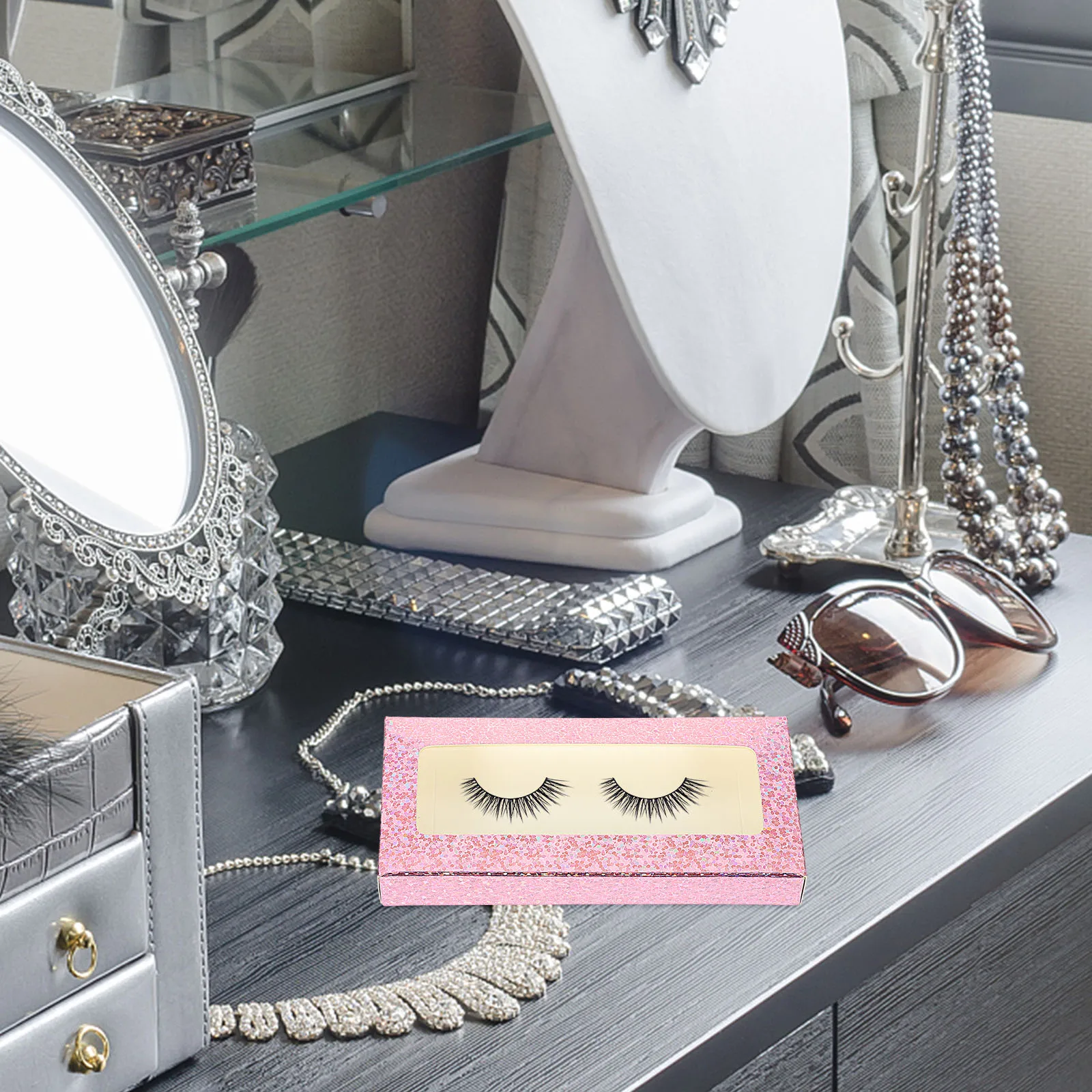 

25pcs False Eyelash Boxes Color Paper Delicate Lash Case Organizer Protective Packaging Design Eyelash