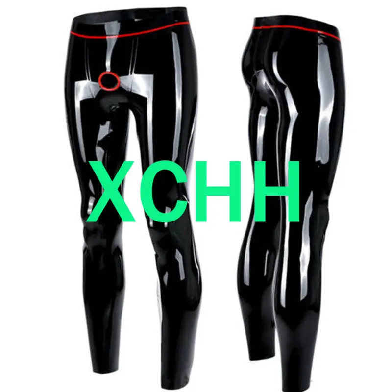 

Sexy Latex Man Pants Handmade Men Trousers with Front Hole