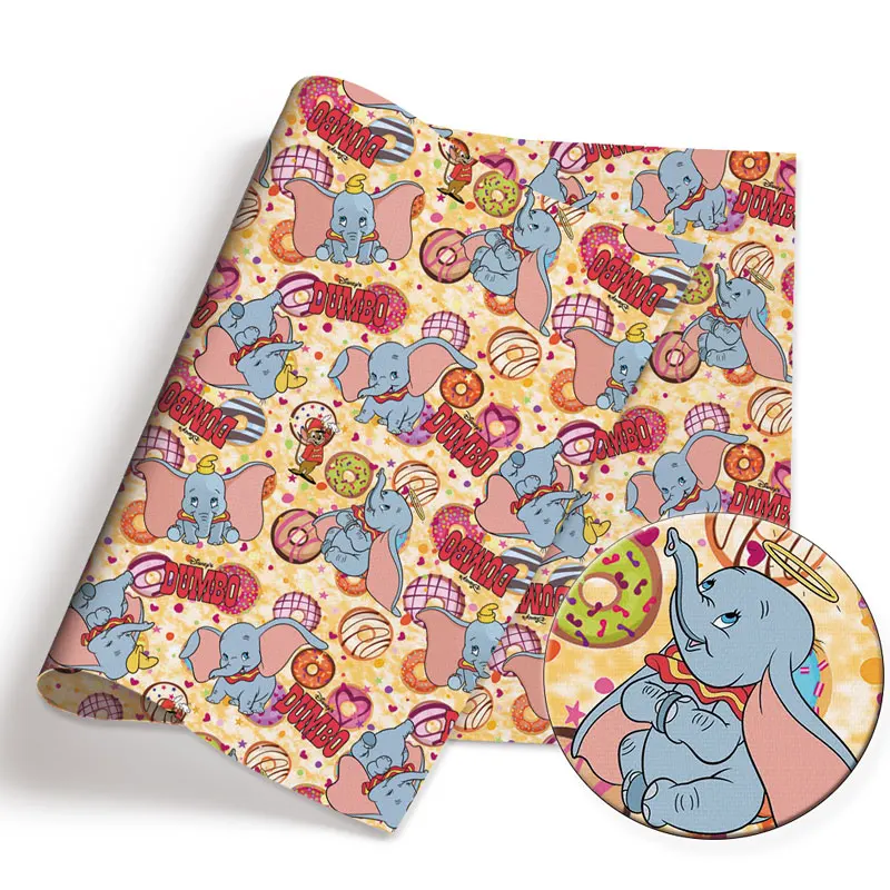 ديزني دامبو الكرتون الساخن DIY بها بنفسك اليدوية الخياطة خليط اللحف فستان طفل ورقة المنزل 140 سنتيمتر قماش مطبوع الخياطة الاطفال النسيج