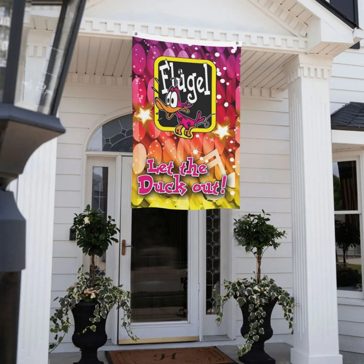 Flugel Party Let The Duck Out Flag Outdoor Banner 2 Grommets Decoration Vivid Color 2x3 3x5 4x6 5x8 FT Flags