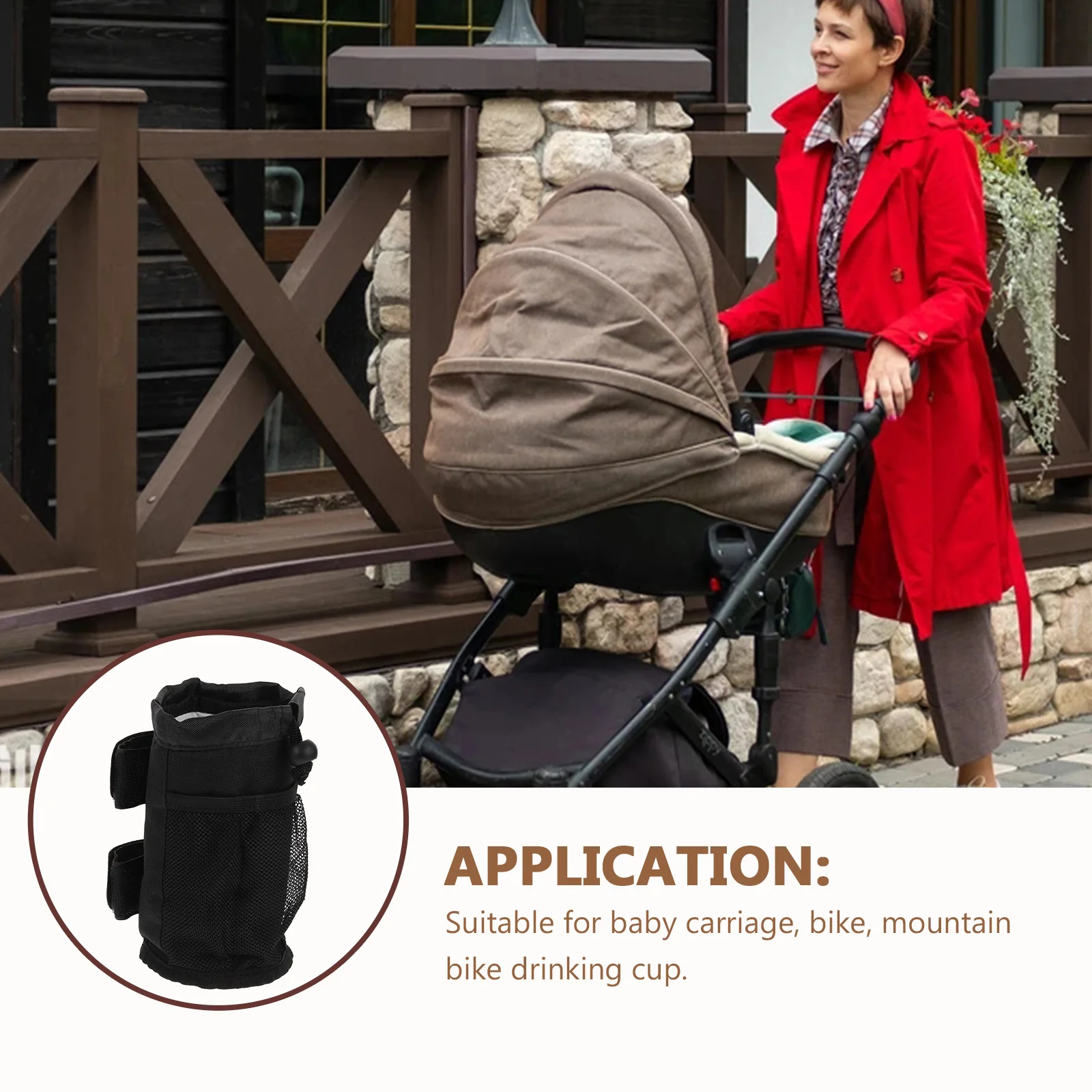 

1Pcs Baby Stroller Cup Holder Portable Multi-Purpose Water Bottle Rack Vacuum Cup Protector Suitable for Bike Wheelchair Scooter