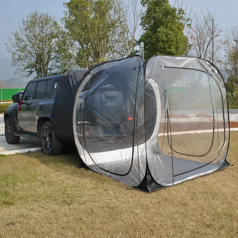 

4 Person Automatic Car Tent, Transparent Car Taiate Tent,Pop up Car Rear PVC Tent, SUV Tent,Car up Tent