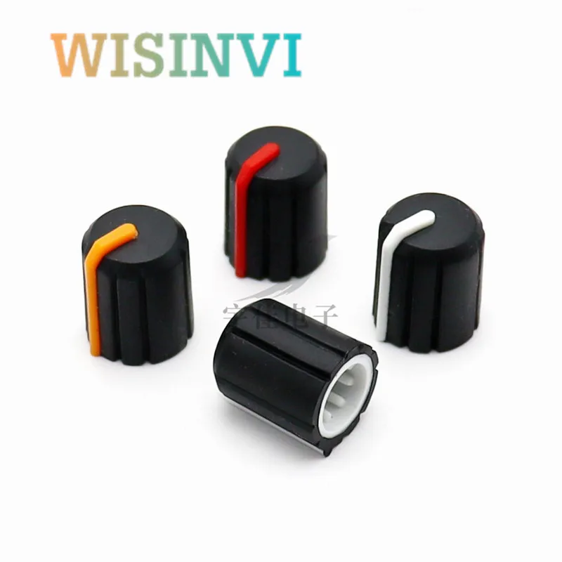 10PCS Soft Rubber Knob Cap Diameter 11.5mm Height 14mm Potentiometer Encoder Knob Flower Shaped Inner Hole 6mm