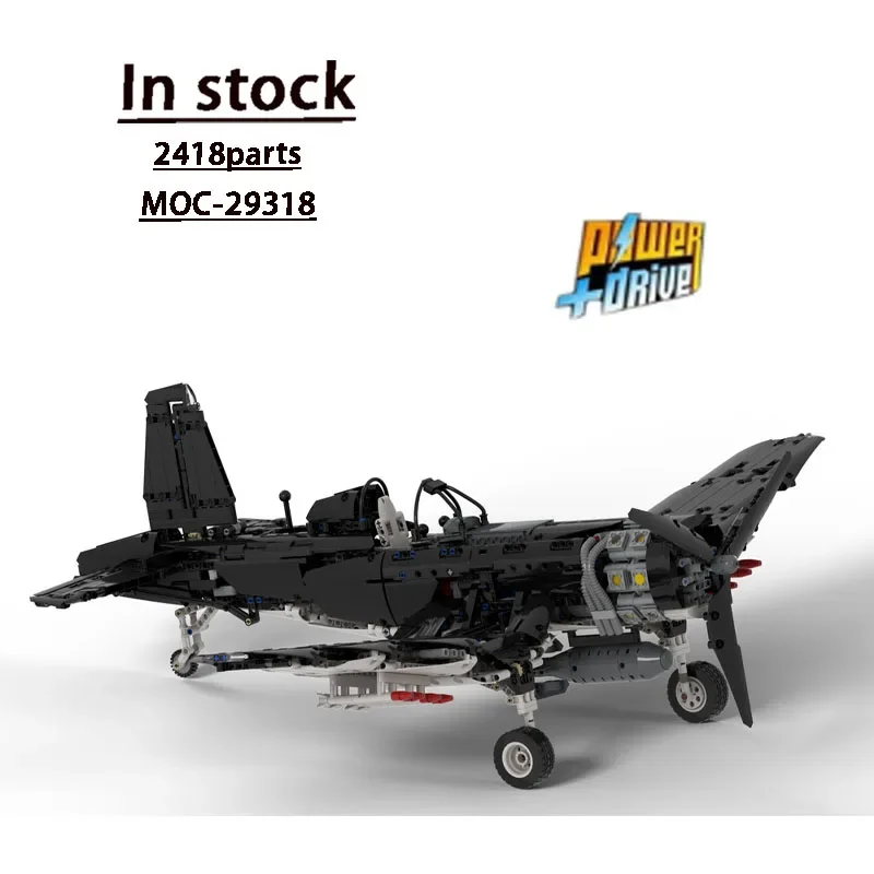 MOC-29318F4U Air Aircraft Fighter Building Block Model• 2418 Parts, MOC Creative Boy Kids Christmas Building Block Toy Gift