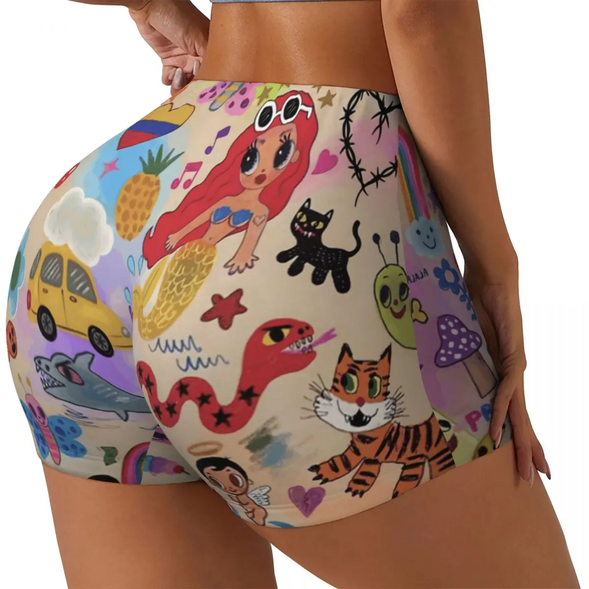 Custom Manana Sera Bonito Colombian Music Singer Karol G Workout Biker Running Shorts Women Gym Yoga Shorts