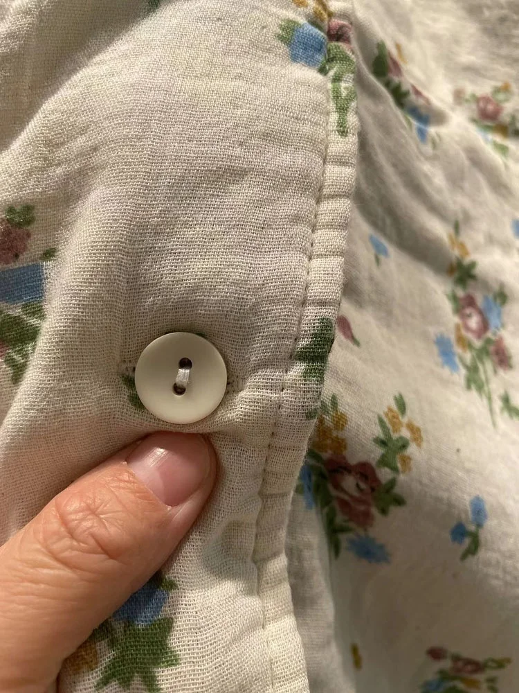 Chaleco de algodón Thiened para mujer de invierno con estampado Floral versátil Jaet redondo Ne cierre de un solo botón algodón 00% Faionable