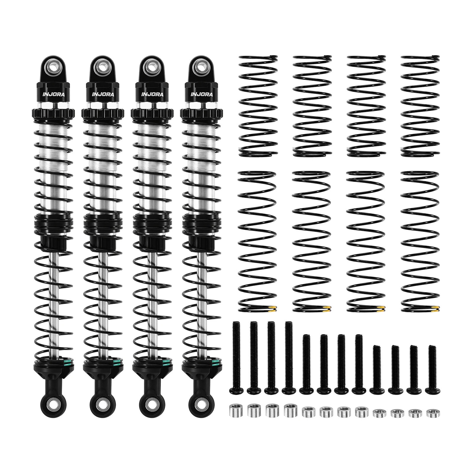 INJORA DRX Dual-Rate Spring Oil Shocks voor 1/10 RC Crawlers, 80 mm / 90 mm / 100 mm / 110 mm / 120 mm - afbeelding 1