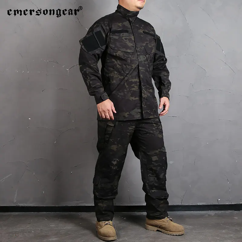 Emersongear Field Tactical Shirt Pants R6 Uniform Set BDU Training Assault Suits Combat Duty Cargo Trousers Hunting Hiking