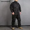 Emersongear 필드 전술 셔츠 바지, R6 유니폼 세트, BDU 훈련 공격복, 전투 의무 카고 바지, 사냥 하이킹 4