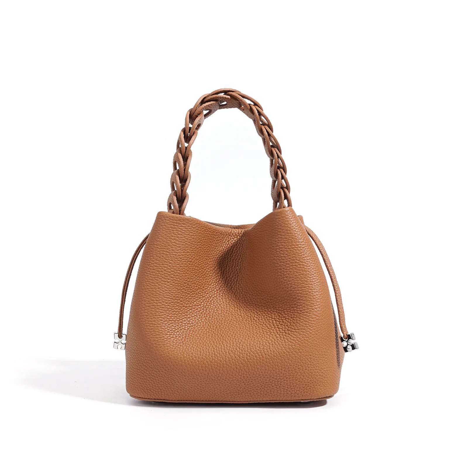 Neue erste Schicht aus Rindsleder, Frühlings-Umhängetasche aus hochwertigem strukturiertem Leder für Pendler, jede Schulter, elegante Handtasche