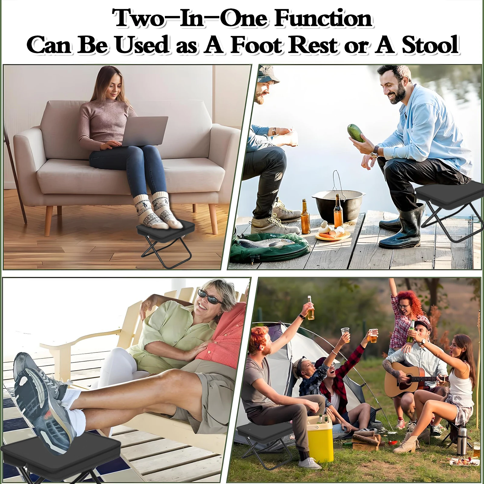 

Portable Camping Stool & Folding Fishing Chair - Compact, Folding, Lightweight and Durable Collapsible Stool for Outdoor Camping