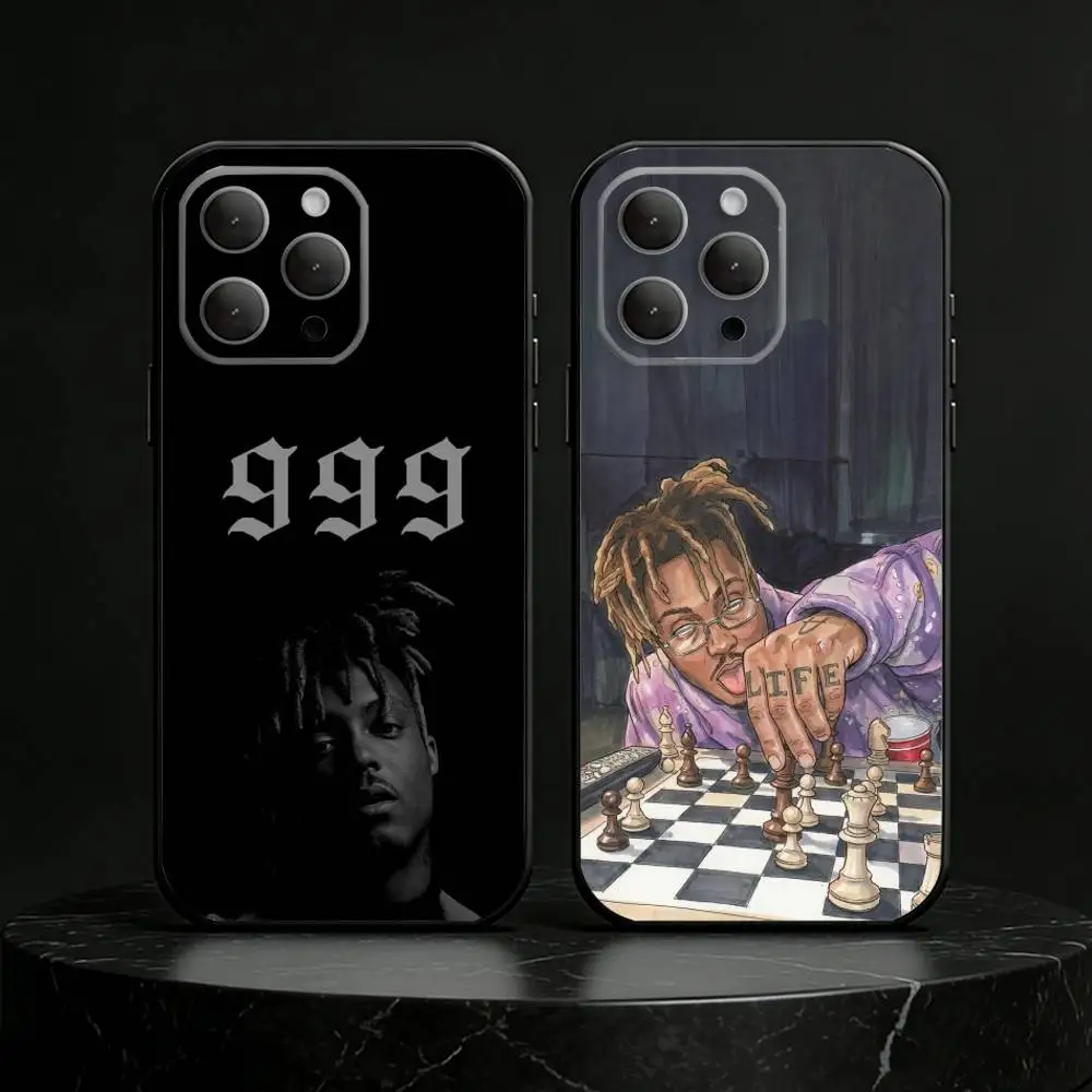 

999 J-Juice W-WRLD Phone Case For iPhone 17,16,15,14,13,12,11 Plus,Pro Max,SE4Soft Silicone Black Cover