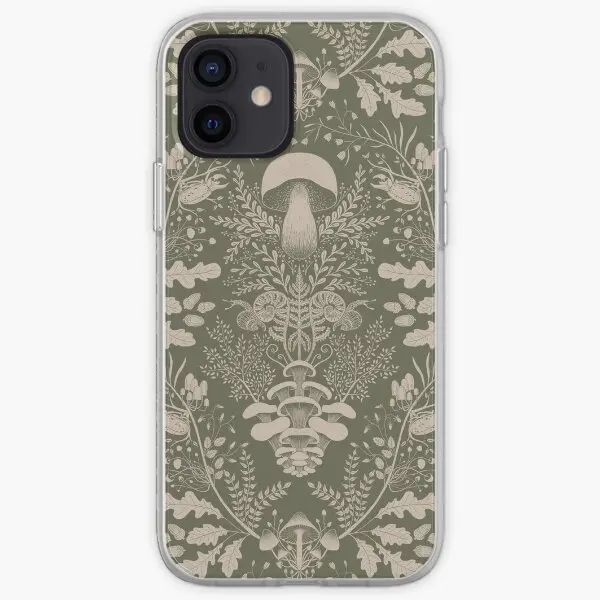 Forest Mushrooms Snail Beetle Fern O  Phone Case Customizable for iPhone 11 12 13 14 Pro Max Mini 6 6S 7 8 Plus X XS XR Max Dog