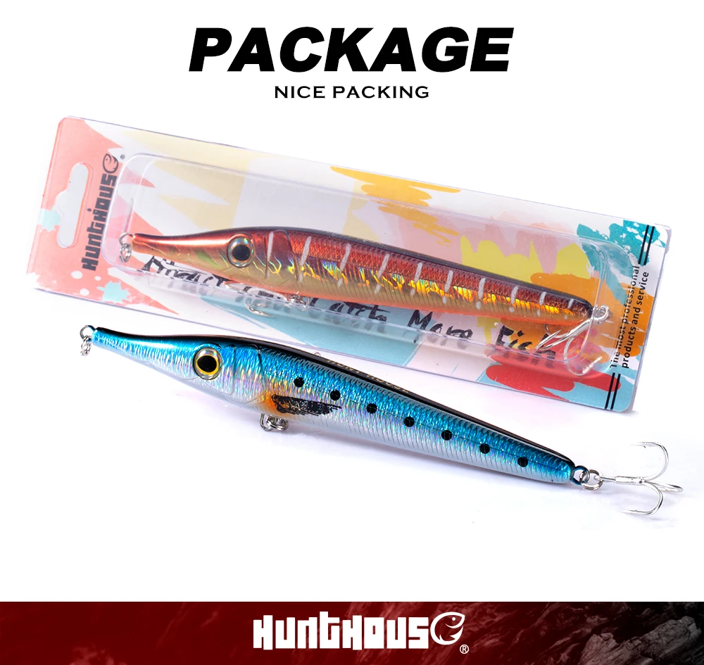 Hunthouse 146mm19/35g Nadel-Zargana-Halbschnabel-Stiftköder, schwimmend, sinkend, weite Wurfweite, harter Köder für Barsch, Thunfisch, Pesca-Angelköder – Detail 12