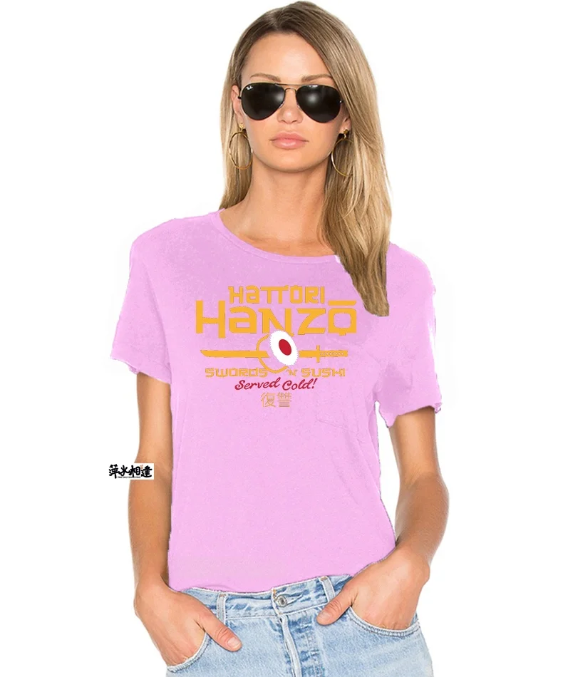 quentin-tarantino-inspired-kill-bill-hattori-hanzo-t-irt-women's-faion-cotton-tee-streetwear-sle-casual-comfortable-fit