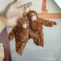 20cm Cute Little Monkey Pendant Plush Doll Animal Orangutan Plush Doll Bag Pendant Soft Stuffed Backpack KeychainChristmas Gifts