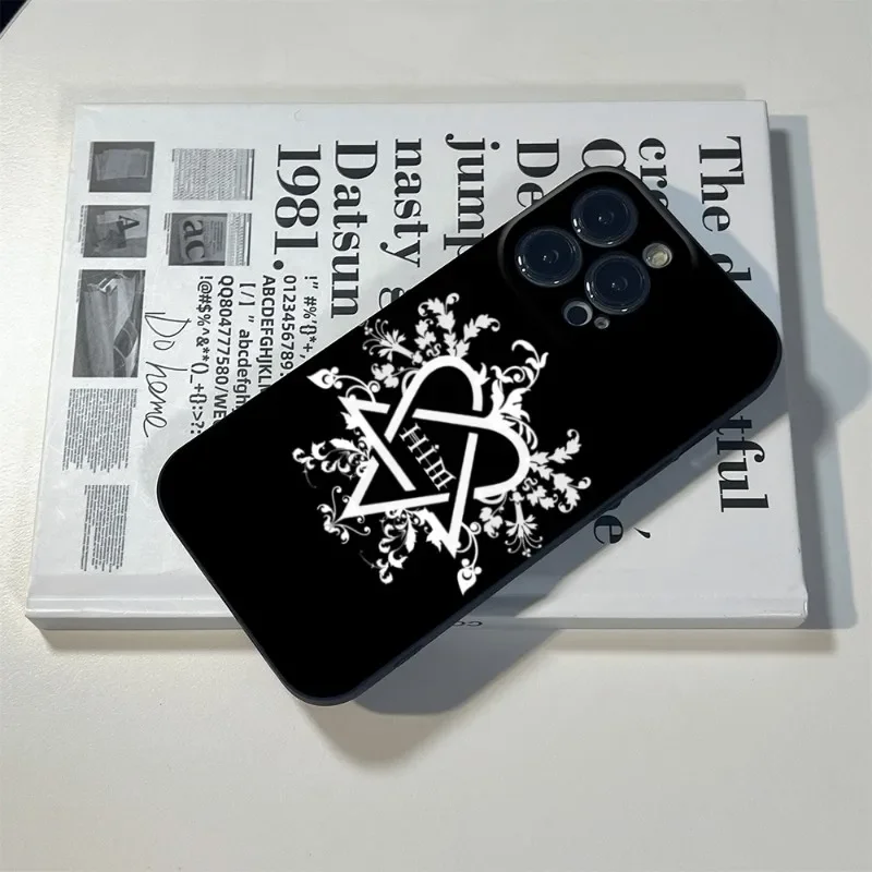 For Iphone 15 Him Ornate Heartagram Phone Case For Iphone 14 12 11 13 Pro Max Mini X XR XS 7 8 14 plus SE 2020 Soft Phone Covers