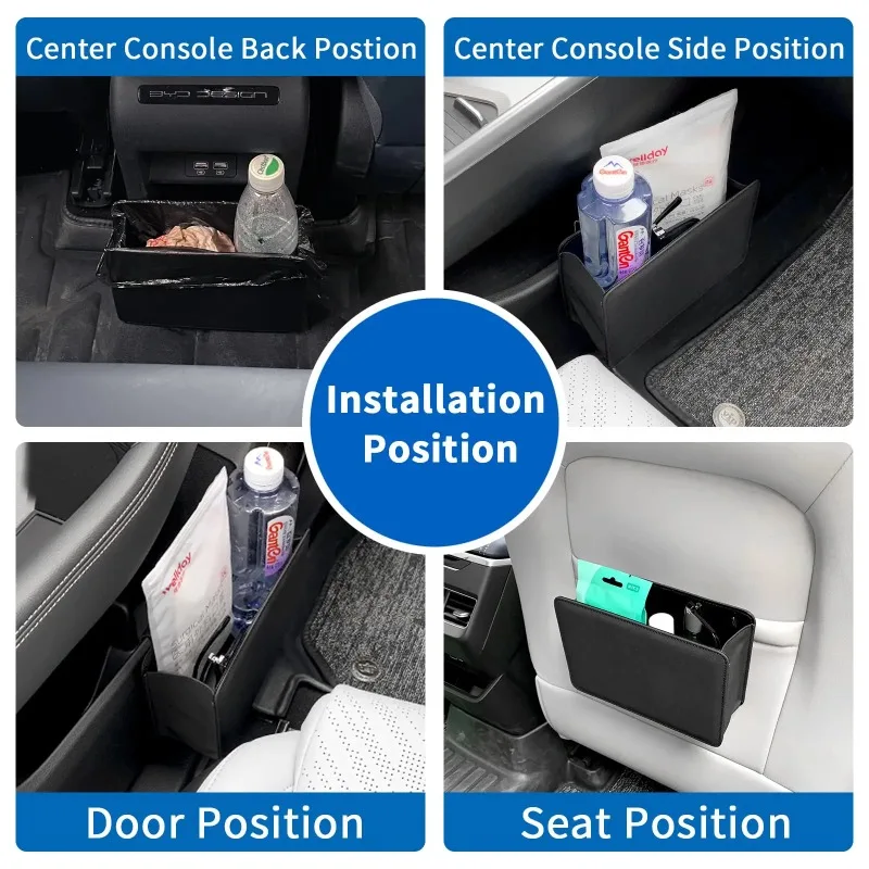 Foldable Car Trash Can Car Door Storage Box Hanging Storage Bag for Seat Back Storage Box Car Interior Products view 4