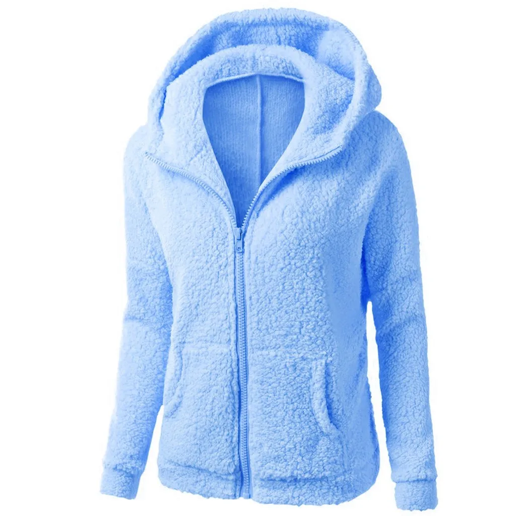 

Winter Zipper Jackets Fleece Hoodie Thickened Warm Long Slevee Zippe Sweatshirts Women Loose Plush Coats Autumn 2024