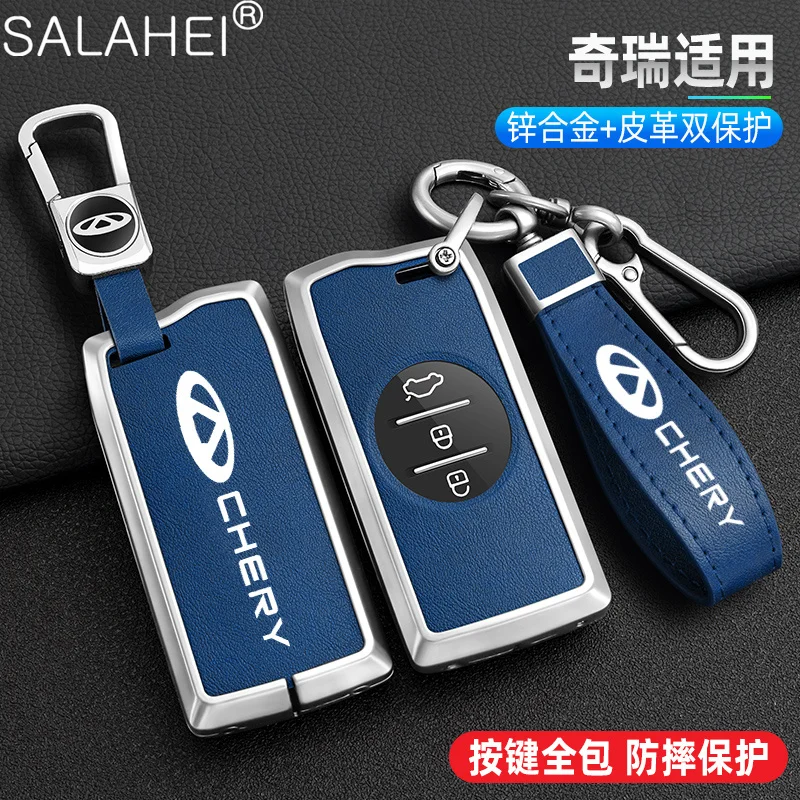 

Zinc Alloy Car Key Case Cover Shell Holder Fob Bag For Chery Tiggo 4 5X 7 Pro 8 Exeed Txl Tx Lx ARRIZO7 E3 E5 A3 A5 Tiggo 3 5 3X