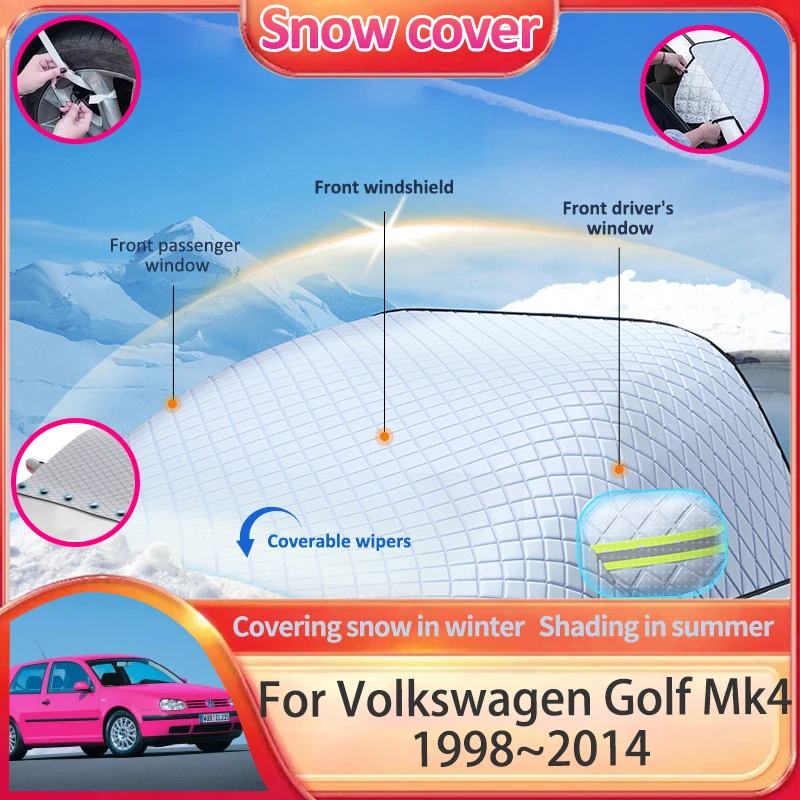 Car Snow Cover For Volkswagen VW City Golf R32 GTI 4 IV Mk4 1J Town 1998~2014 Sunshade Windscreen Protection Shield Accessories