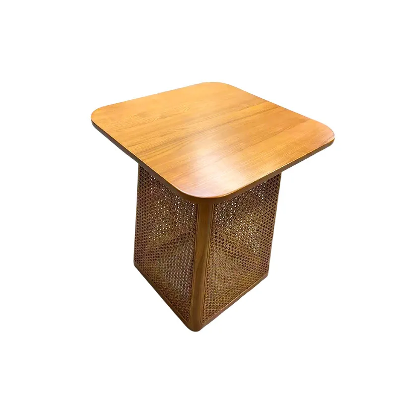 

Solid wood rattan coffee table corner table, coffee shop, casual coffee table