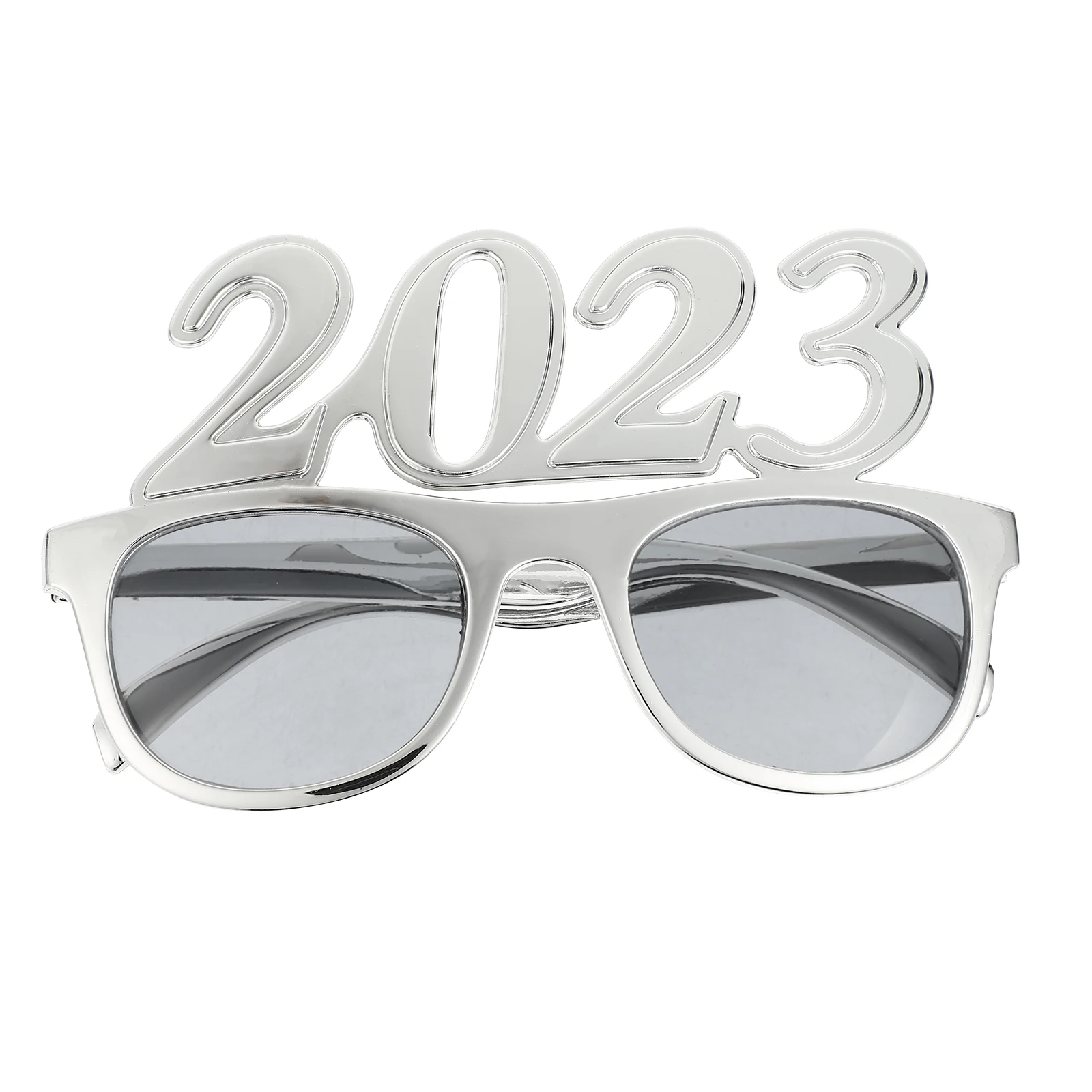 

1 Pair Numbers Design Funny Glasses 2023 New Year Prank Eyeglasses Plastic Performance Props Party Photo Props