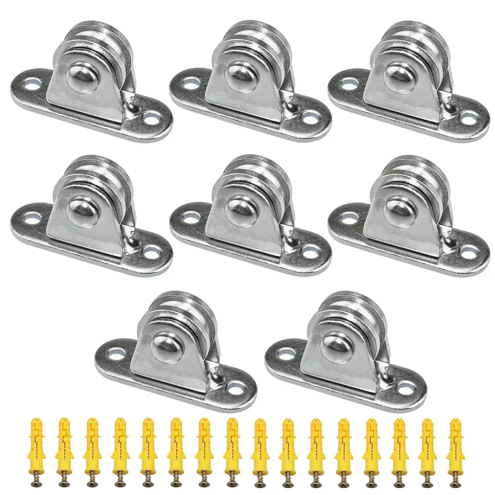 

8 шт. небольших блоков шкивов, бесшумные шкивы, сверхмощные фиксированные шкивы, нагрузка 176 фунтов для перемещения шнурного материала и DIY