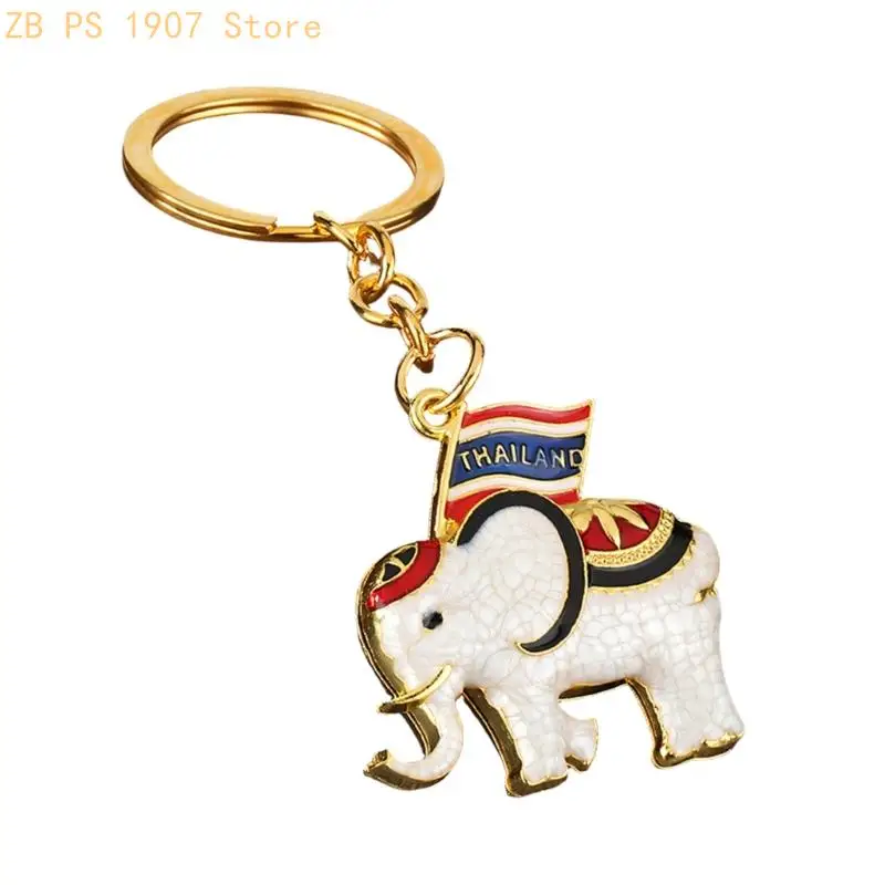 Elephant Shaped Keychain Symbolizing Joys And Good Luck Keyring Bag Accessories With Detailed Artwork 55KA