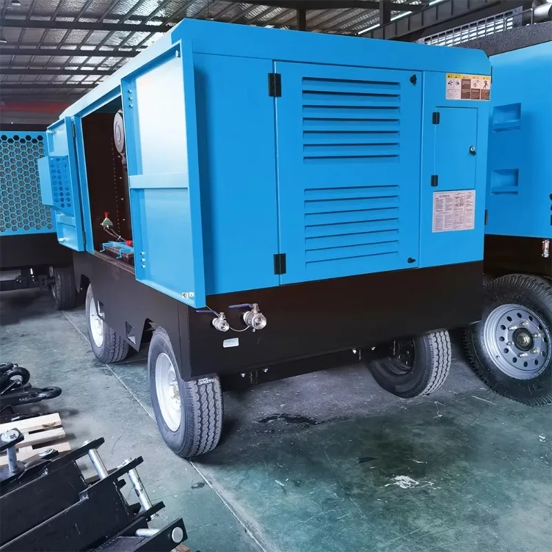 15bar Diesel Engine Screw Air Compressors Portable Air Compressors for Water Wells