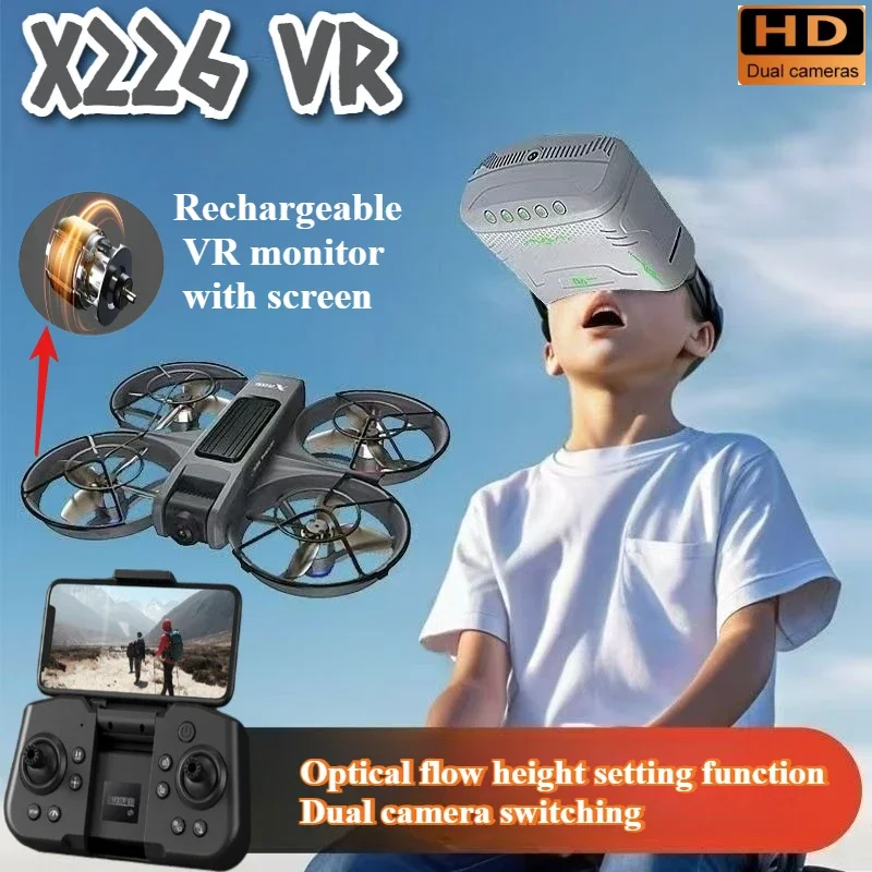 

X226 VR Версия Монитор Дрон Аэрофотосъемка Самолет Бесщеточный двигатель ESC Камера Оптический поток Фиксированная высота Безуговый режим