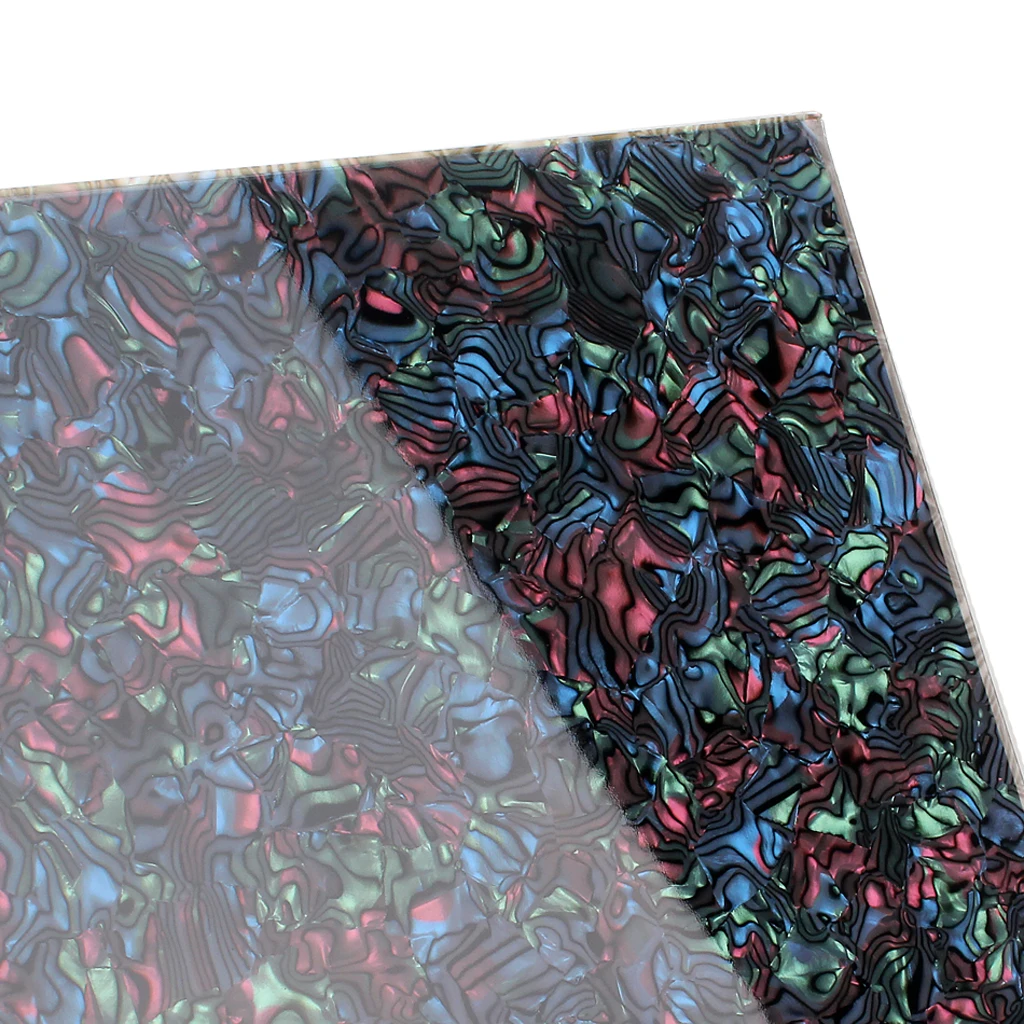 Instrument Pickguard DIY Abalone Shell Style PVC Plastic Blank Sheet for Various Guitars Customizable Size