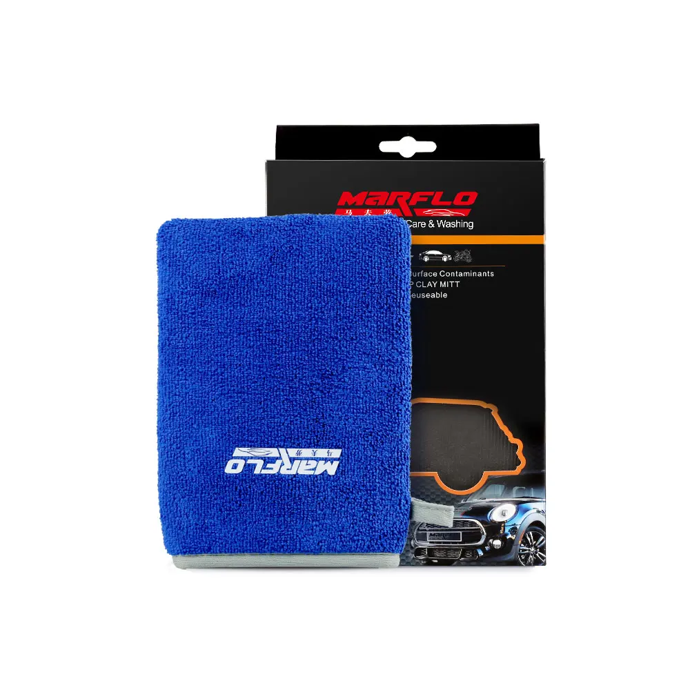 

Marflo Car Washing Gloves Cleaning BT-6016S Magic Clay Bar Tools Auto Care Detailing Clean Cloth Polish Blue Mitt