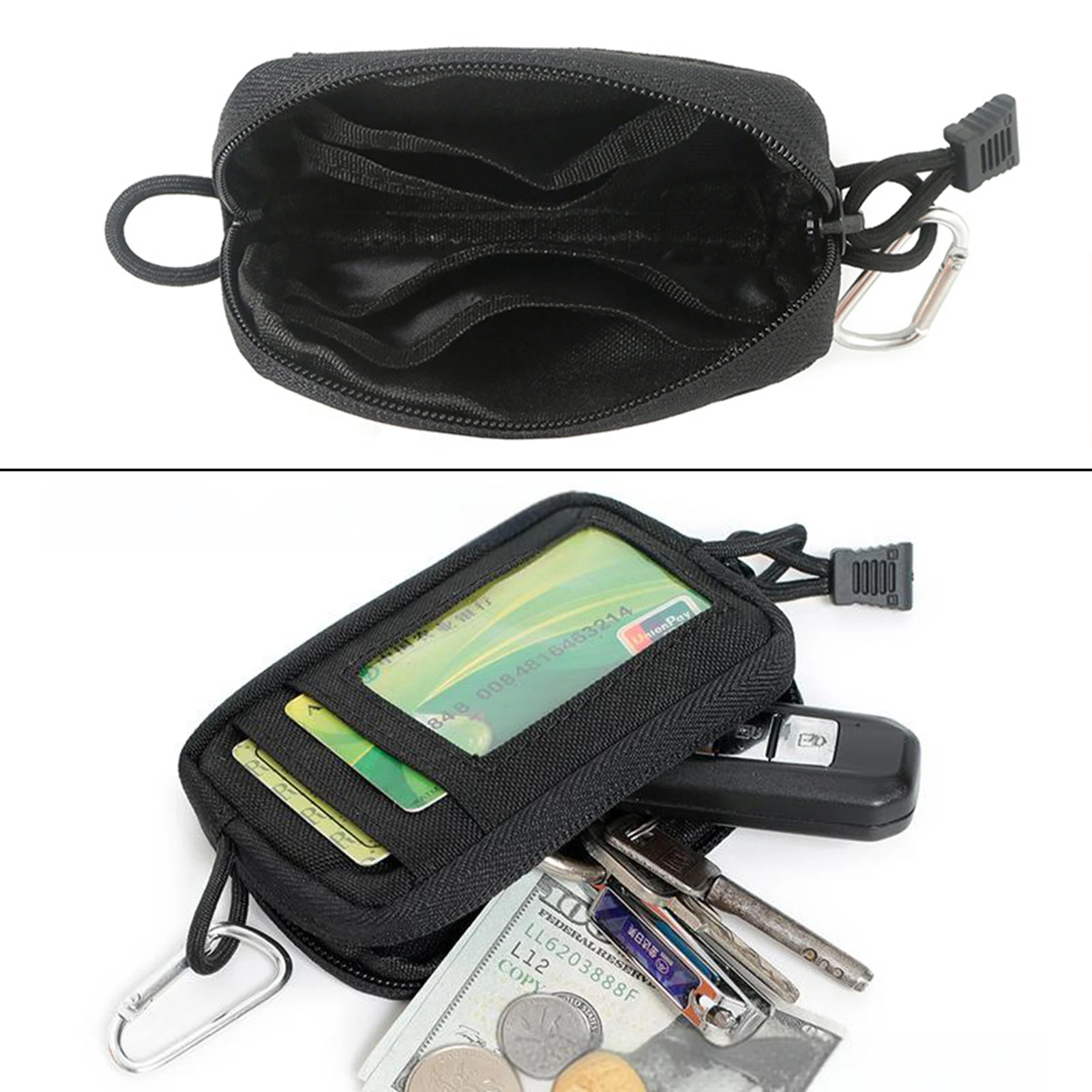 Outdoor Travel Mini Key Bag Water Resistant Nylon Pouch Travel Storage Bag for Man and Woman Wallet