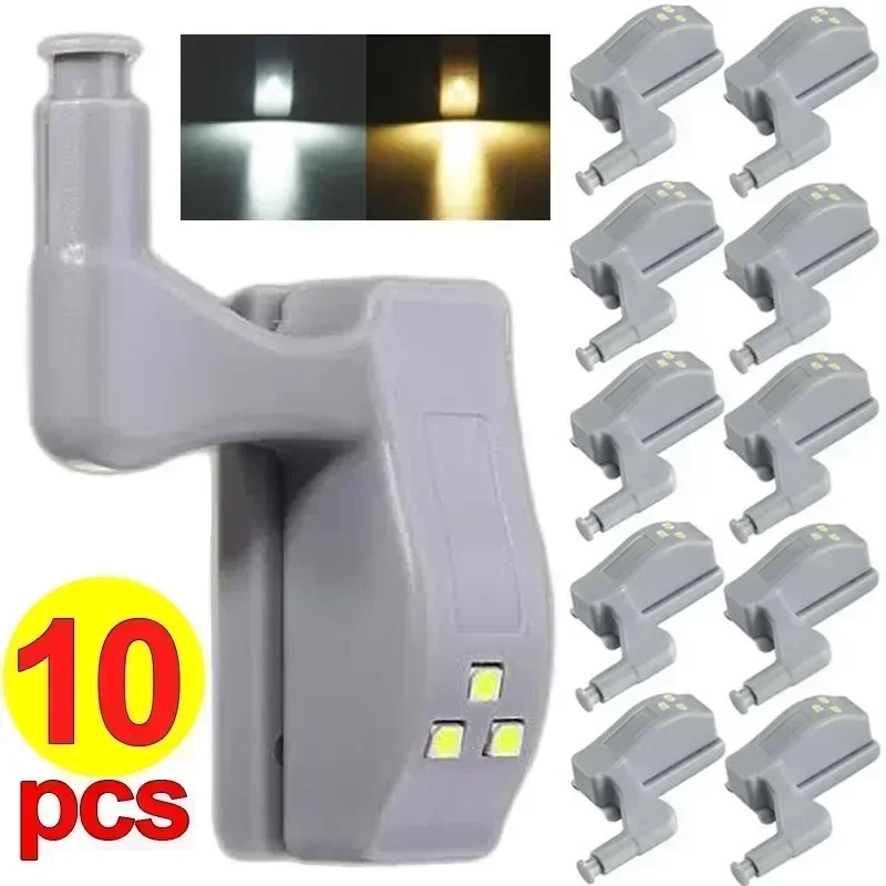 LED Inner Hinge Lamp Cabinet Lights Universal Wardrobe Cupboard Door Sensor Lights Bedroom Wardrobe Kitchen Closet Night Lights