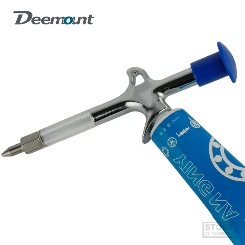 Bicycle Grease Applicator Hub Bearing Headset Bowl B.B. Oiling Service Syringe Injector Bike Gun W 0.9mm Needle Nozzle