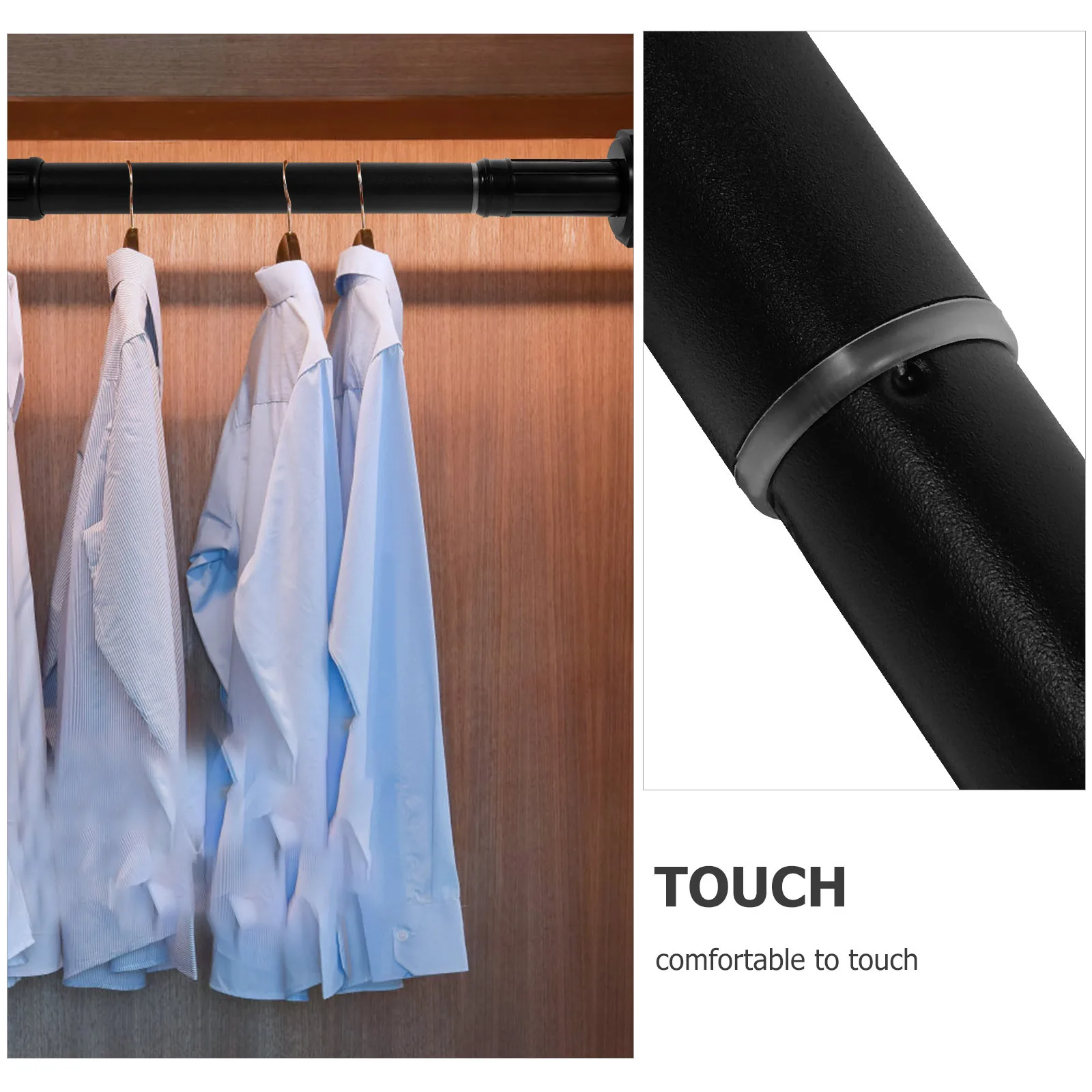 

Adjustable Tension Shower Curtain Rod No Drilling Telescopic Pole For Bathroom Clothes Drying Rail Window Door Closet