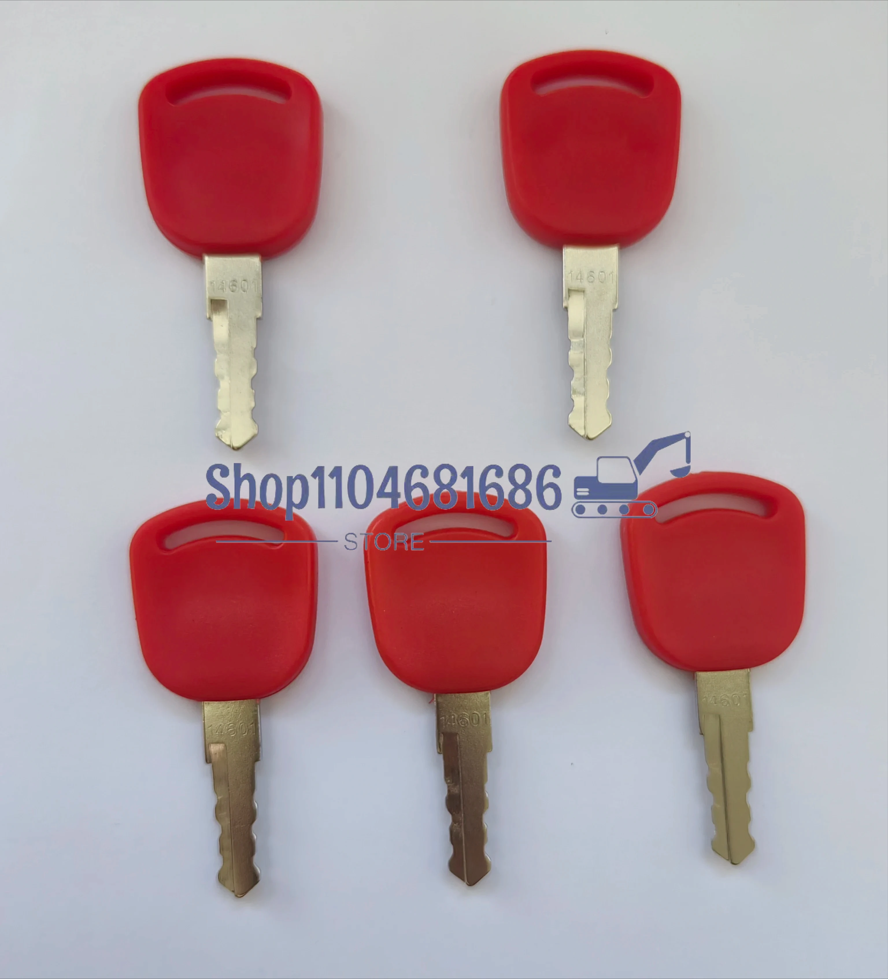 

5PCS 14601 Ignition Switch Key for Case New Holland Excavator Tractors 82003267 82030143