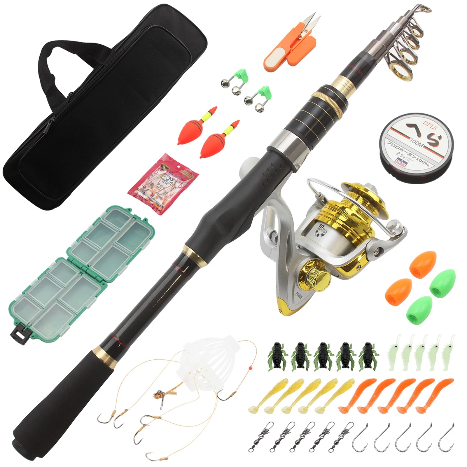 1.8M 2.1M Carbon Portable Rod Reel Combos Everything for fishing Fishing Tackle telescopic fishing rod fishing accessories Set