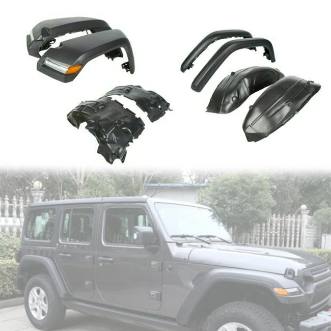 

LUMA 4x4 Car Offroad Accessories Car ABS OE High Fender Flares with Light for Je ep Wrangler JL 2018+