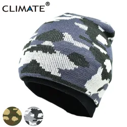 CLIMATE Camouflage Beanie Winter Hat Cool Wen Man Camo Cap Warm Beanie Knitted Hat Hunting Fishing Outdoor Sport Knitted Hat Cap