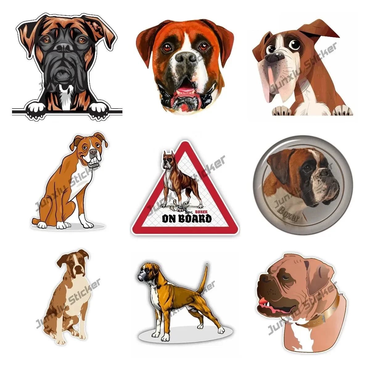 

Забавные боксеры, наклейки на доску, украшение для автомобилей, ноутбуков, окон, грузовиков, стен, Мультяшные аксессуары, наклейки
