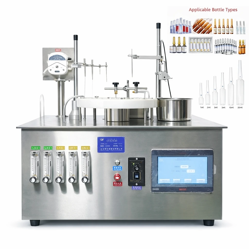 Desktop Ampoule Filling and Sealing Machine for Laboratory Small Batch Liquid Filling RnD University Teaching Use