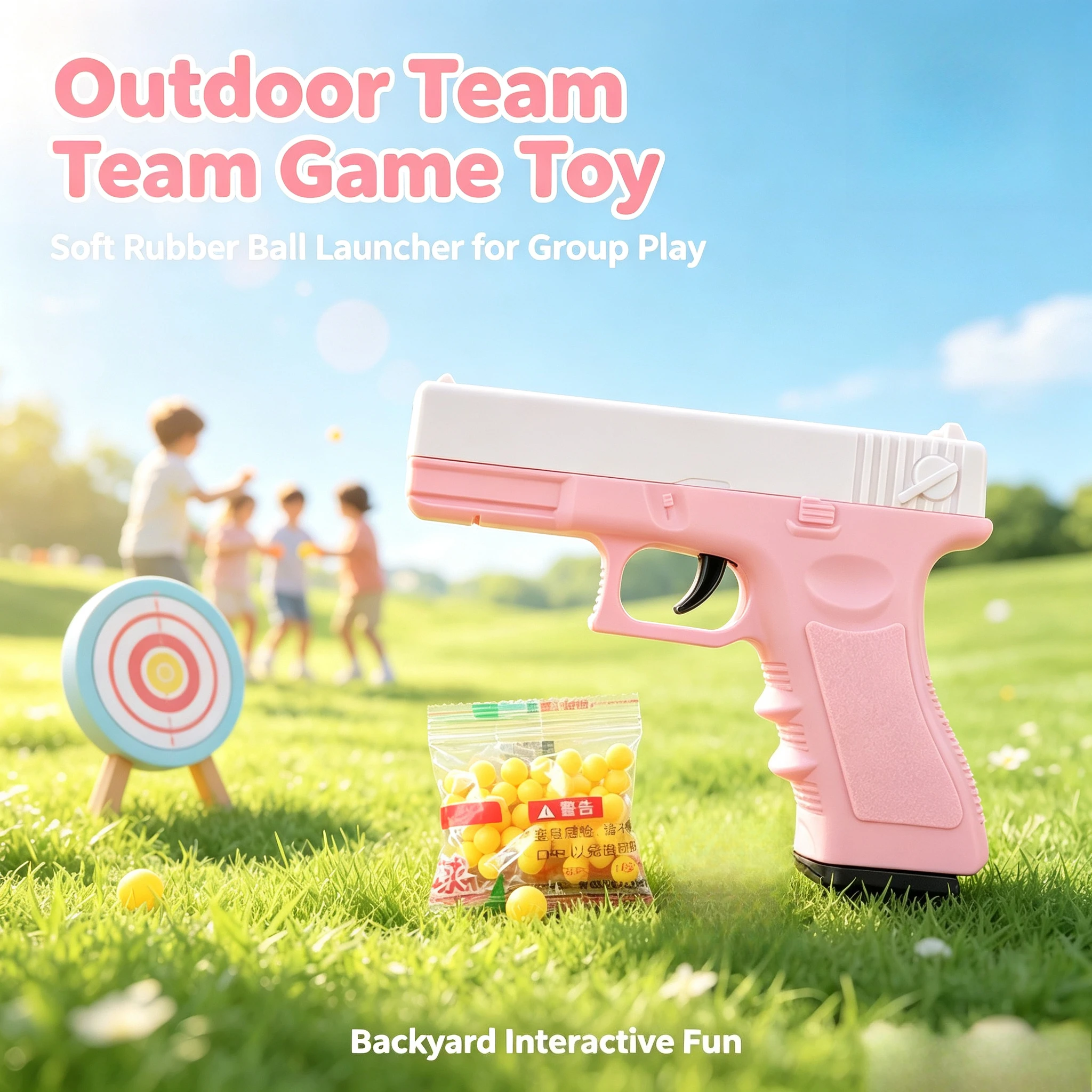 Multi-Color Handheld Leisure Toy, 7-8mm Soft Rubber Ball Prop for Backyard Friend Meetup Game