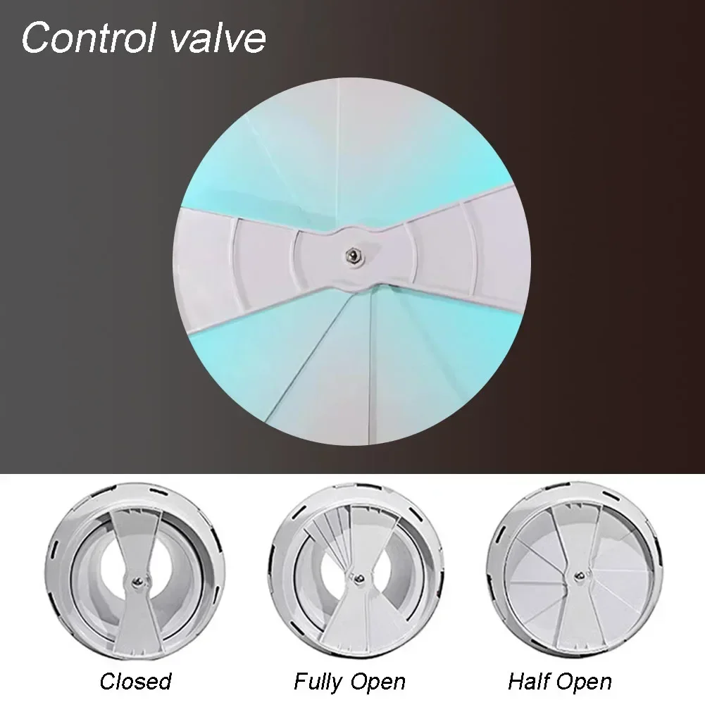 Air System Outlet Valve ABS Circular Spherical Nozzle Air Vent Ventilation  AntiOdor Check Control Air Outlet