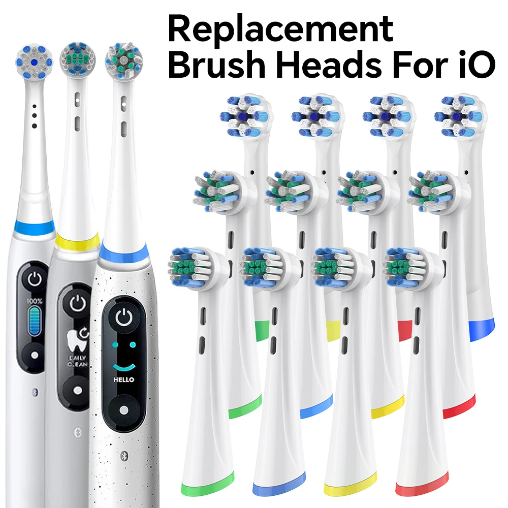 Image of Ersatzbürstenköpfe kompatibel mit Oral B iO 2/3/4/5/6/7/7G/8/9/10 elektrischen Zahnbürsten, IO-Serie Zahnbürstenkopf-Nachfüllpackungen.