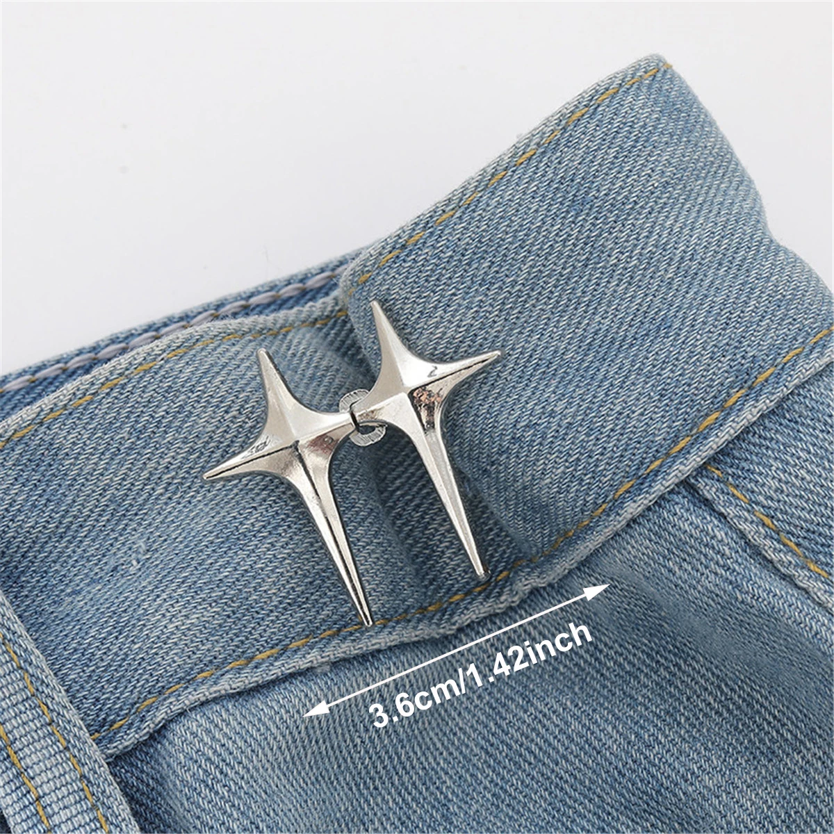 1PCS Adjustable Waist Button For Jeans Pants Detachable Button Perfect Fit Instant Jean Button No Sewing Required